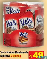 VALS KAKAO KAPLAMALI BİSKÜVİ 24X10 G